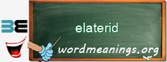 WordMeaning blackboard for elaterid